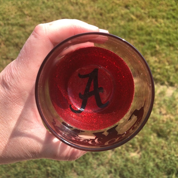 University of Alabama Peekaboo Wine Glass - Picture 2 of 2
